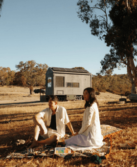 Tiny home nestled in the rolling vineyards of the Barossa Valley