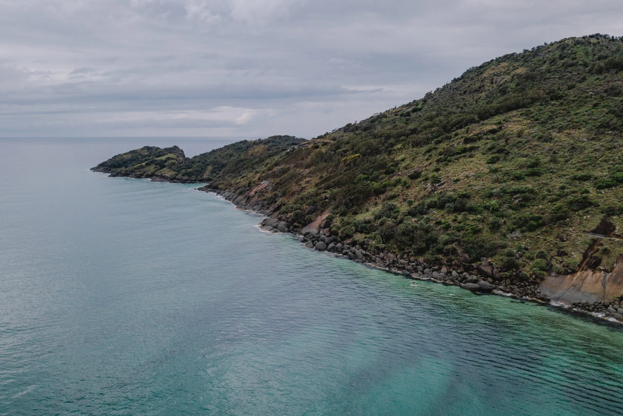 Aerial view of the Australian coastline