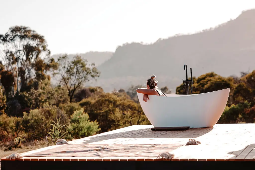 Tiny Aura tiny house nestled among mountain ranges and forest near Mudgee, NSW